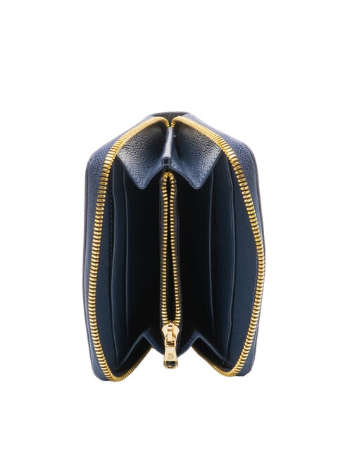 BASIC Kleine Lederbrieftasche mit Rundum-Rei&szlig;verschluss Blau - Brieftaschen Damen