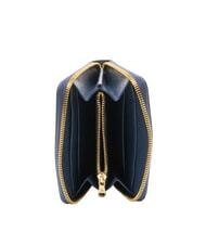 BRACCIALINI BASIC Kleine Lederbrieftasche mit Rundum-Rei&szlig;verschluss Blau - Brieftaschen Damen - 2