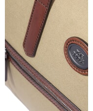 THE BRIDGE STORY Mittelgroße Reisetasche aus Leder und Stoff Natur/Dunkelrutheniumbraun - Reisetaschen - 4