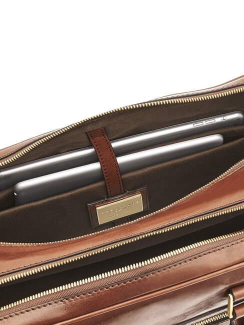 STORY UOMO Leder-Laptoptasche (15 Zoll) BRAUN - Arbeitstaschen