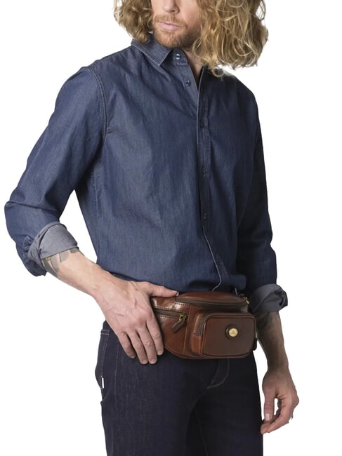 STORY UOMO Leder-Bauchtasche BRAUN - Hüfttaschen