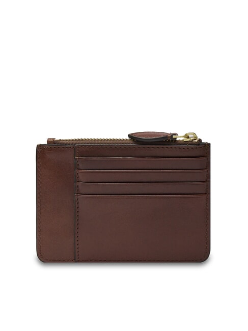FRIDA Lederkartenetui mit Münzfach BRAUN - Brieftaschen Damen