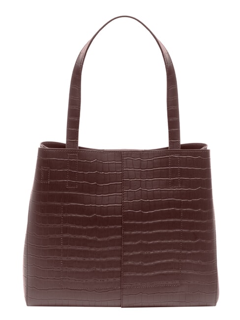 ISABELLE Schultertasche, Leder Burgund - Damentaschen