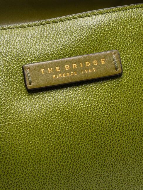 CARLOTTA Umhängetasche aus Leder feigengrün abb. Gold - Damentaschen