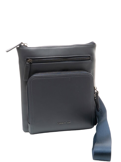 RORY Tasche aus glattem Leder Blau - Umhängetaschen Herren