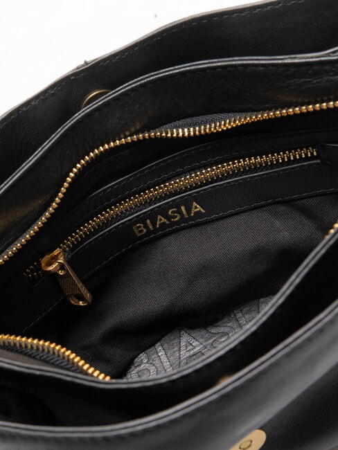 RANCH Schultertasche, Leder Schwarz - Damentaschen