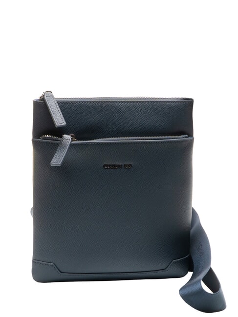 JAKE Flache Ledertasche Blau - Umhängetaschen Herren