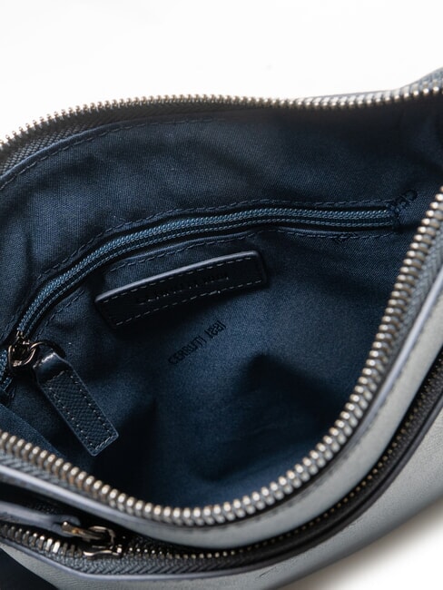 JAKE Flache Ledertasche Blau - Umhängetaschen Herren