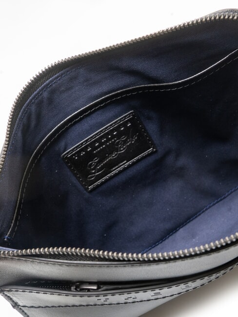 GIACOMO Lederclutch schwarz / mattes dunkles Ruthenium - Damentaschen