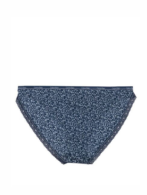 CK Unterkleid mit Spitze Mikrofrost blauer Schatten - Damenslip