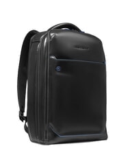 PIQUADRO BLUE SQUARE Fast-Check-Lederrucksack f&uuml;r 15,6"-Laptop - PC-Rucks&auml;cke