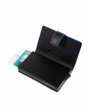 PIQUADRO ATLAS Automatischer Kartenhalter aus Metall und Leder - Brieftaschen Herren