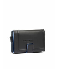 PIQUADRO ATLAS Automatischer Kartenhalter aus Metall und Leder Schwarz - Brieftaschen Herren - 4