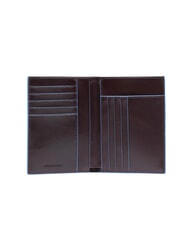 PIQUADRO BLUE SQUARE Vertikale Ledergeldbörse MAHAGONI - Brieftaschen Herren - 2