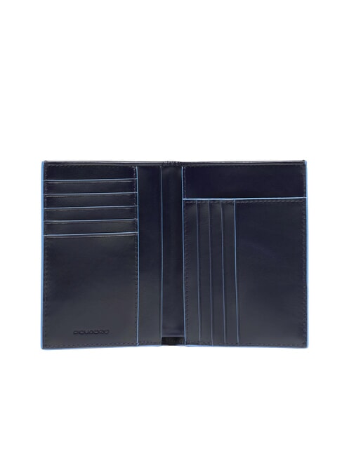 BLUE SQUARE Vertikale Ledergeldbörse Blau - Brieftaschen Herren