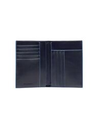 PIQUADRO BLUE SQUARE Vertikale Ledergeldbörse Blau - Brieftaschen Herren - 2