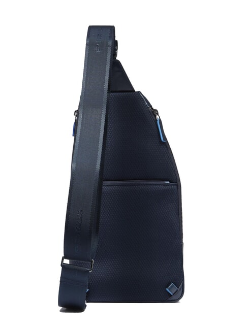 BLUE SQUARE Schultertasche/Rucksack aus Leder mit Mini-Tablet-Halterung Blau - Umhängetaschen Herren