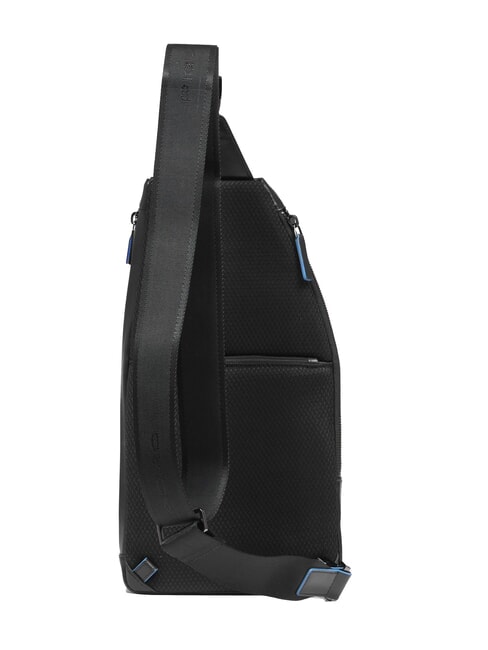 BLUE SQUARE Schultertasche/Rucksack aus Leder mit Mini-Tablet-Halterung Schwarz - Umhängetaschen Herren
