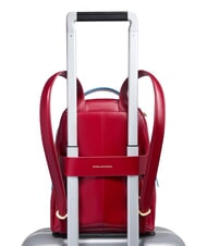 PIQUADRO BLUE SQUARE Lederrucksack ROT - Damentaschen - 4