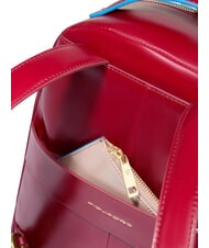 PIQUADRO BLUE SQUARE Lederrucksack ROT - Damentaschen - 5