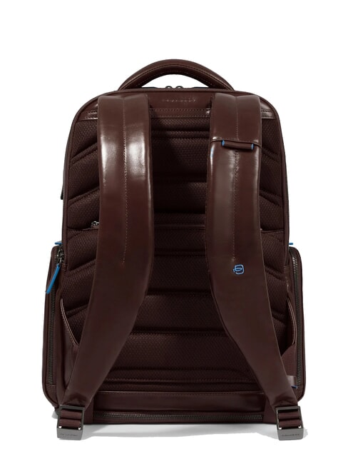 BLUE SQUARE  15,6-Zoll-Laptop-Rucksack aus Leder MAHAGONI - PC-Rucksäcke