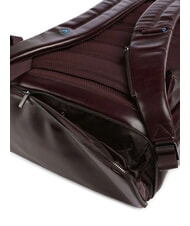 PIQUADRO BLUE SQUARE  15,6-Zoll-Laptop-Rucksack aus Leder MAHAGONI - PC-Rucksäcke - 4