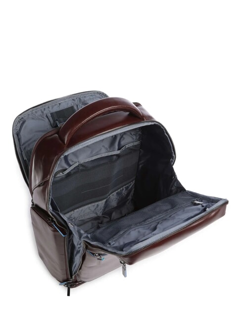 BLUE SQUARE  15,6-Zoll-Laptop-Rucksack aus Leder MAHAGONI - PC-Rucksäcke