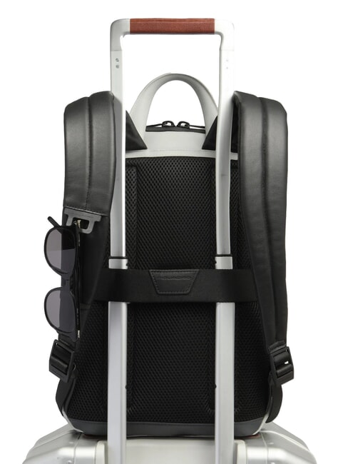 URBAN Laptop-Rucksack 14", aus Leder Grau - PC-Rucksäcke