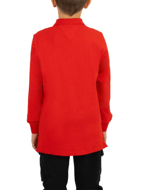 TH KIDS Langarm-Poloshirt f&uuml;r Kinder tiefrot - Kinder-T-Shirt