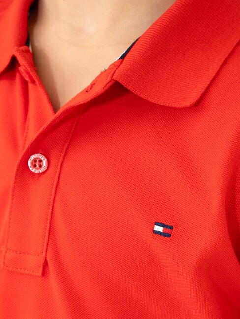 TH KIDS Langarm-Poloshirt f&uuml;r Kinder tiefrot - Kinder-T-Shirt