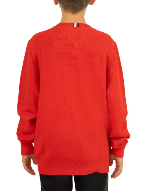 TH KIDS Baumwollpullover für Kinder mit Rundhalsausschnitt tiefrot - Kinderpullover