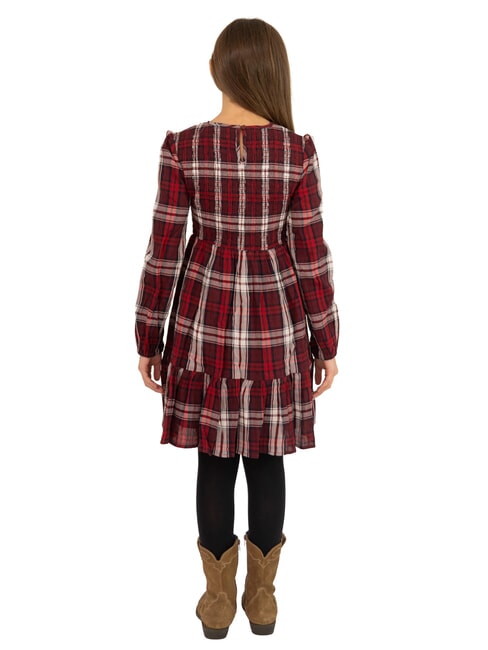 TH KIDS Lang&auml;rmeliges kariertes Kleid f&uuml;r M&auml;dchen Mehrfachpr&uuml;fung - Kleider f&uuml;r kleine M&auml;dchen