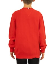 TOMMY HILFIGER TH KIDS Baumwollpullover f&uuml;r Kinder mit Rundhalsausschnitt tiefrot - Kinderpullover - 2