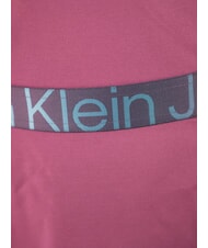CALVIN KLEIN CK KIDS Langärmeliges Kleid mit elastischem Bund und Logo Amarant - Kleider für kleine Mädchen - 3