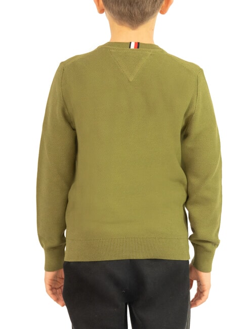 TH KIDS Baumwollpullover für Kinder mit Rundhalsausschnitt Putting Grün - Kinderpullover