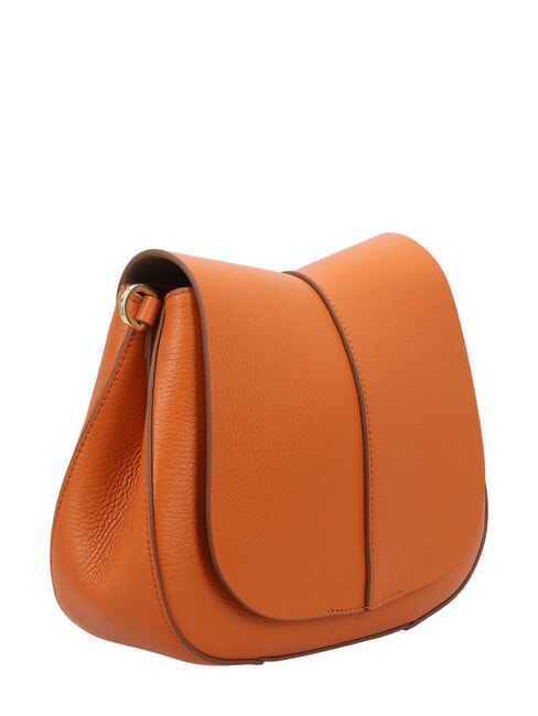 HELENA ROUND Ledertasche mit doppeltem Schultergurt würzen - Damentaschen