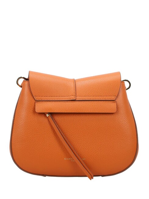 HELENA ROUND Ledertasche mit doppeltem Schultergurt würzen - Damentaschen