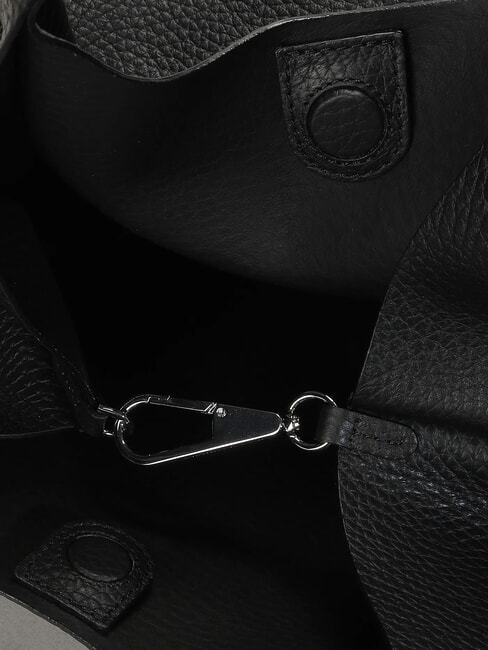 DUA Große Umhängetasche aus Leder Schwarz - Damentaschen