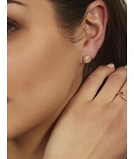 AMEN ICY DIAMONDS Quadratische Ohrläppchen mit Zirkonia - Ohrringe