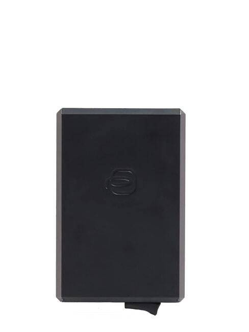 BLACK SQUARE Kartenhalter aus Leder und Aluminium LEDER - Brieftaschen Herren