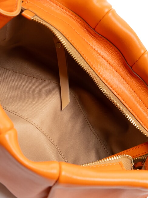 LUCIA Schultertasche aus Leder Koralle - Damentaschen