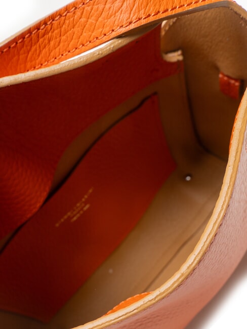 PENELOPE Umhängetasche aus Leder mit Schultergurt Korallen-Natur - Damentaschen