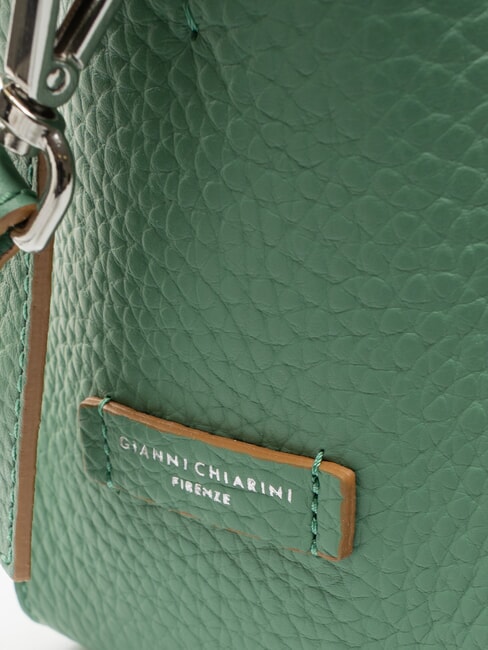 PENELOPE Umhängetasche aus Leder mit Schultergurt Minze-Sand - Damentaschen