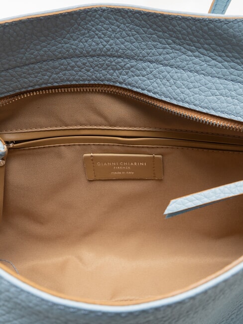 MINERVA Einkaufstasche aus Leder Himmel - Damentaschen