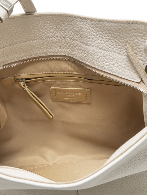 MINERVA Umhängetasche aus Leder Sand - Damentaschen