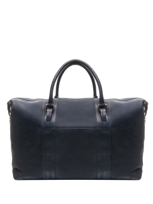 CAMPIONARIO - SARTORIA 2 Gro&szlig;e Reisetasche aus Leder mit Schultergurt blau/pitti - Reisetaschen