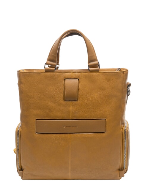 CAMPIONARIO - RONNIE PC-Halter aus Bora-Leder Gelb - Damentaschen