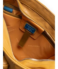 PIQUADRO CAMPIONARIO - RONNIE PC-Halter aus Bora-Leder Gelb - Damentaschen - 5