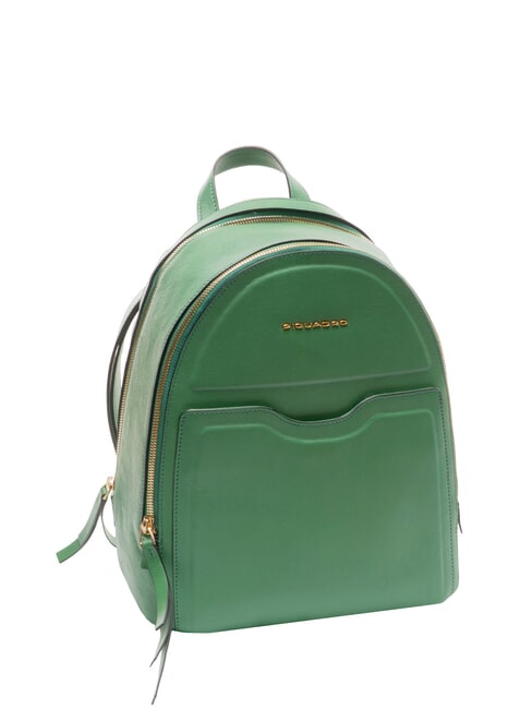 CAMPIONARIO - GEA  Rucksack aus Leder mit Tablet-Halterung GR&Uuml;N - Damentaschen