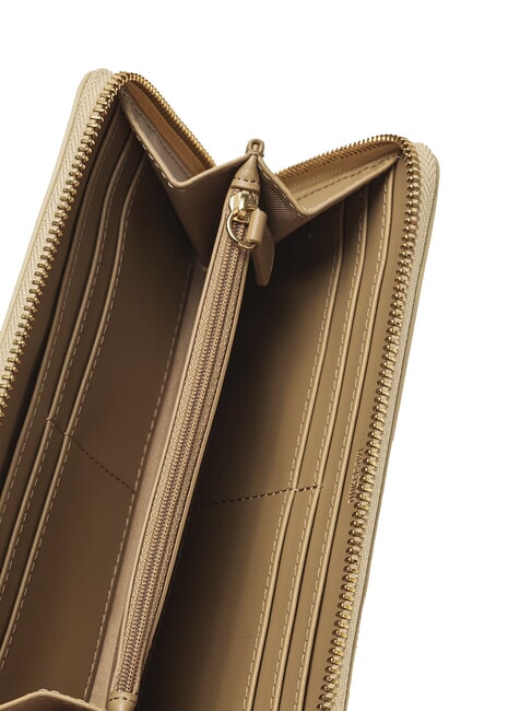 SCRIPT Große Geldbörse mit Rundum-Reißverschluss Beige - Brieftaschen Damen